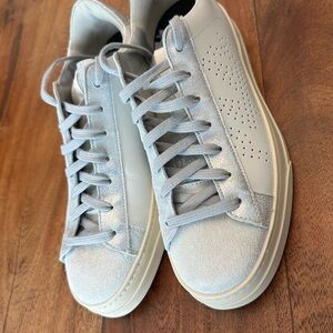 ☀️ NEW! P448 Jack Silver Metallic Low-Top Sneaker EU39